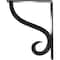 Ekena Millwork Ashford Triple, Wrought Iron Bracket, (Triple center brace), Antiqued Silver 2"W  x 7 1/2"D x 10"H BKTM02X07X10TASASV - alternate 4